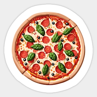 My world is a pizza !! Sticker